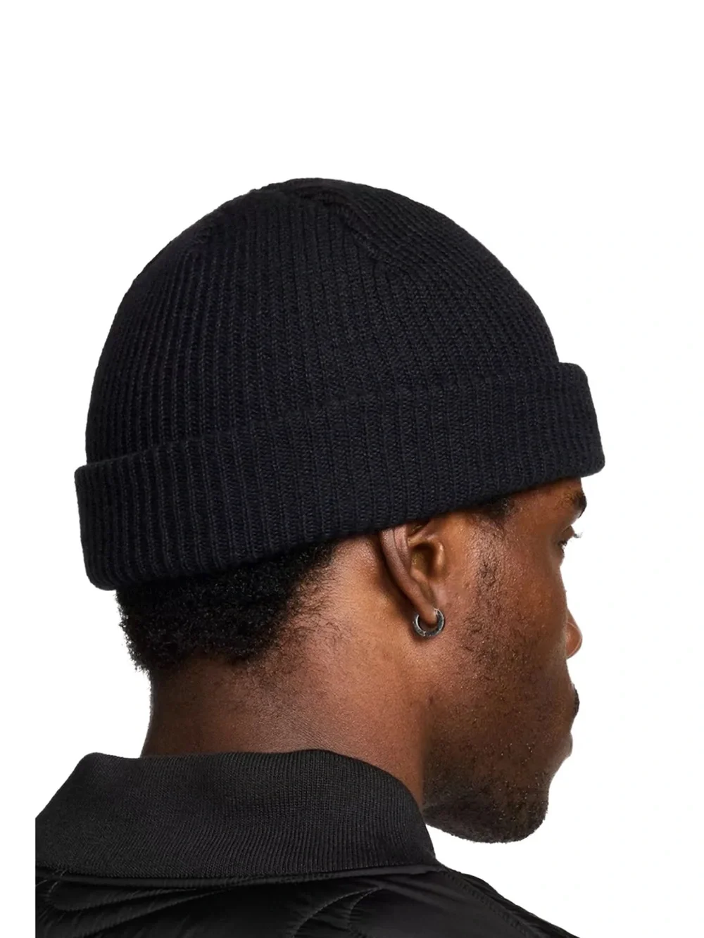 NIKE Terra Futura365 Short Cuff Knit Ribbed Beanie in Black Brand New With Tags